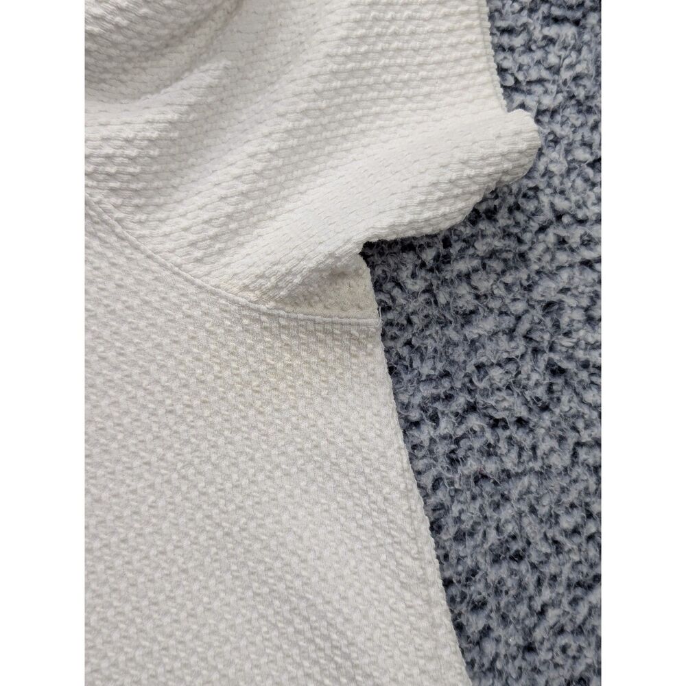 VTG Waffle Knit Floral Embroidered Top Size XL Cottage Granny Garden White - Picture 8 of 12